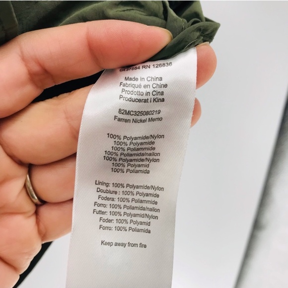 J Lindeberg Farren Nickel Memo Military Jacket Nylon Olive Green Size Small - Picture 4 of 9